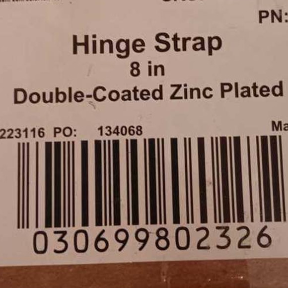 2-Pack, Everbilt 8 in. Double Coasted Zinc Plated Hinge Strap - Picture 6 of 7